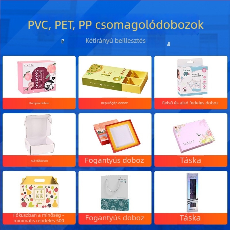 Átlátszó, négyzet alakú PVC műanyag csomagoló doboz menyasszonyi édességekhez