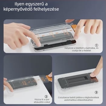 Vivo X200S edzett üveg képernyővédő, teljes fedés, ütésálló, ultraátlátszó, ujjlenyomat-mentes, törésálló, gyors felhelyezés