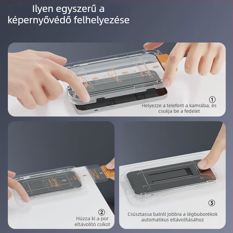 Vivo X200S edzett üveg képernyővédő, teljes fedés, ütésálló, ultraátlátszó, ujjlenyomat-mentes, törésálló, gyors felhelyezés