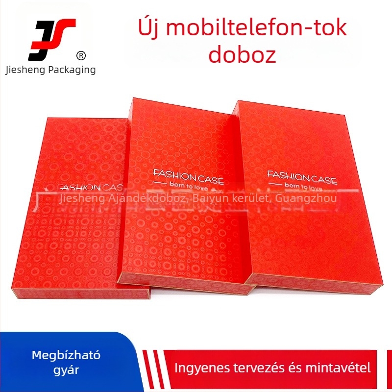 Egyedi fa csomagoló doboz elektronikai termékekhez: PVC telefon tok csomagolás, tempered glass kijelzővédő és power bank doboz