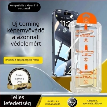 Xiaomi 17 Pro Max és a 17 Ultra edzett üveg kijelzővédő — teljes fedés, porálló, ütésálló
