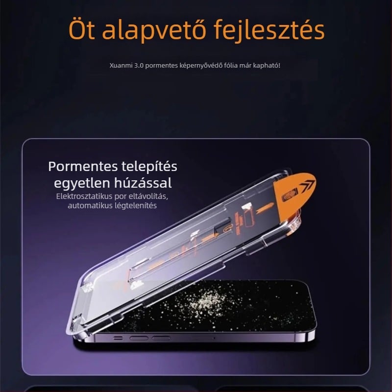 Xiaomi 17 Pro Max és a 17 Ultra edzett üveg kijelzővédő — teljes fedés, porálló, ütésálló