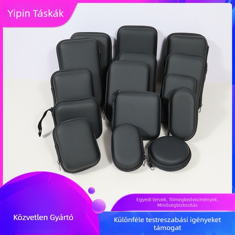 EVA vízálló tok Bluetooth fülhallgató és merevlemez számára – hordozható, nyomásálló, többfunkciós tároló