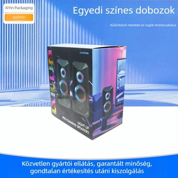 Testreszabott Bluetooth hangszóró csomagolás, színes hullámkarton doboz over-ear fejhallgatókhoz, alsó kivágással
