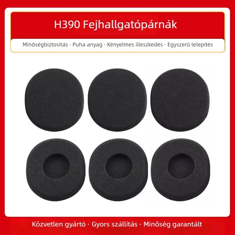 Logitech H800 fülhallgatóhoz való fülpárnák – szivacsos és bőr párnák, 75 × 65 mm