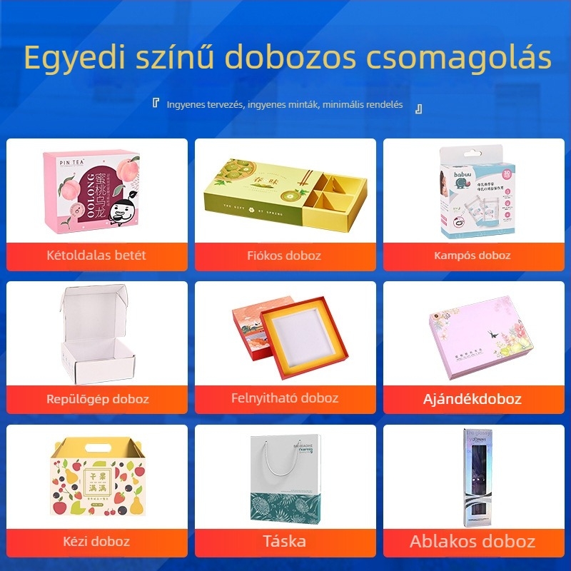 Testreszabott, színes nyomtatású csomagoló doboz elektronikai termékekhez, mindennapi szükségletekhez és fülhallgató-kábelekhez