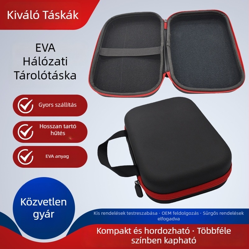Hordozható EVA tároló külső merevlemezhez és digitális kiegészítőkhöz – vízálló rendező kábelekhez, power bankhoz, fejhallgatóhoz, USB memóriához