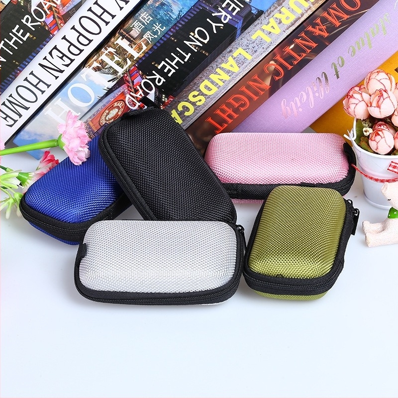 Téglalap alakú EVA fülhallgató tok, nyomásálló dizájn, multifunkcionális tároló power bank számára