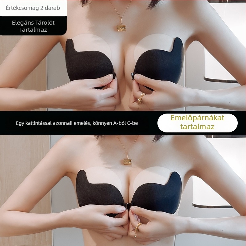 Mangó alakú mellplasztok, pánt nélküli melltartó, push-up kis mellemre, csúszásmentes, láthatatlan, esküvői ruhához