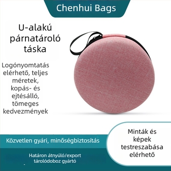 Kör alakú EVA keményhéjas utazótároló táska U-alakú párnához és nagy fejhallgatókhoz