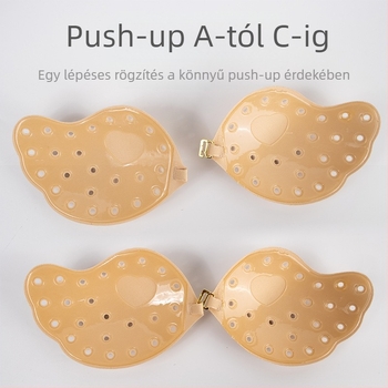 Légáteresztő mangó alakú szilikon melltapasz esküvői ruhához, vállpánt nélküli, láthatatlan push-up melltartó