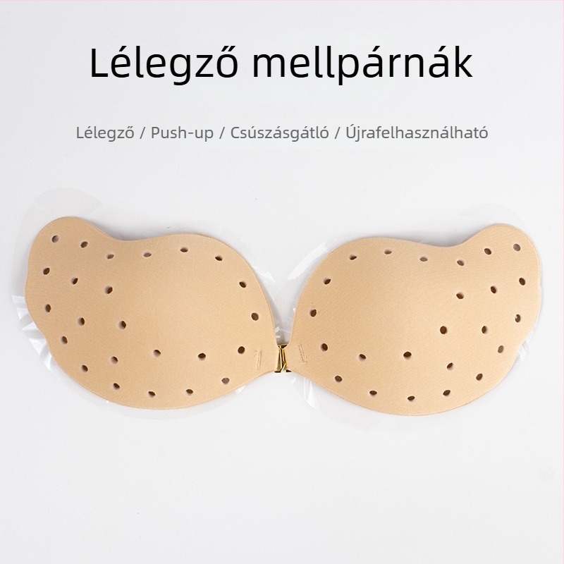 Légáteresztő mangó alakú szilikon melltapasz esküvői ruhához, vállpánt nélküli, láthatatlan push-up melltartó