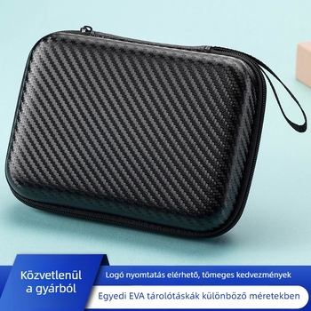 EVA cipzáras tároló táska fejhallgatóhoz, egérhez és adatkábelekhez – kompakt digitális kiegészítő szervező