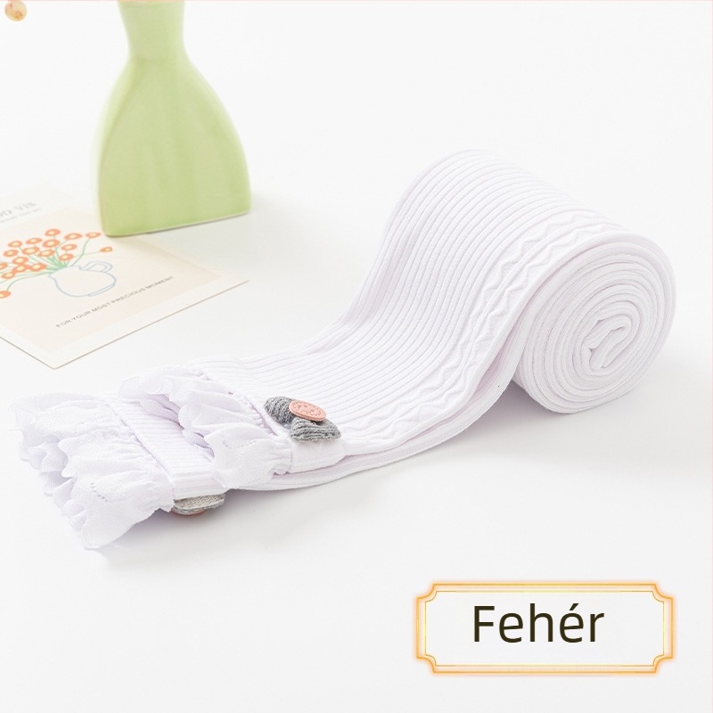 Lányoknak szánt pamut leggings csipke részlettel, 3/4 hossz, tavasz–ősz koreai stílus