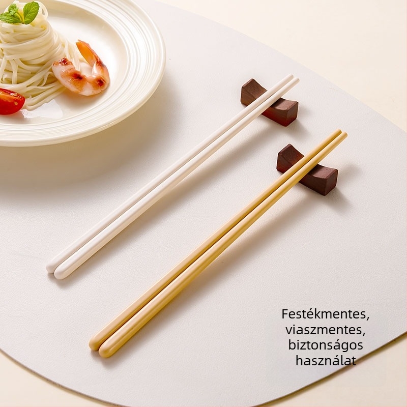 Ötvözetes evőpálcikák, hőállóak, otthoni használatra, személyenként egy pár, színes, japán stílusú minimalist dizájn
