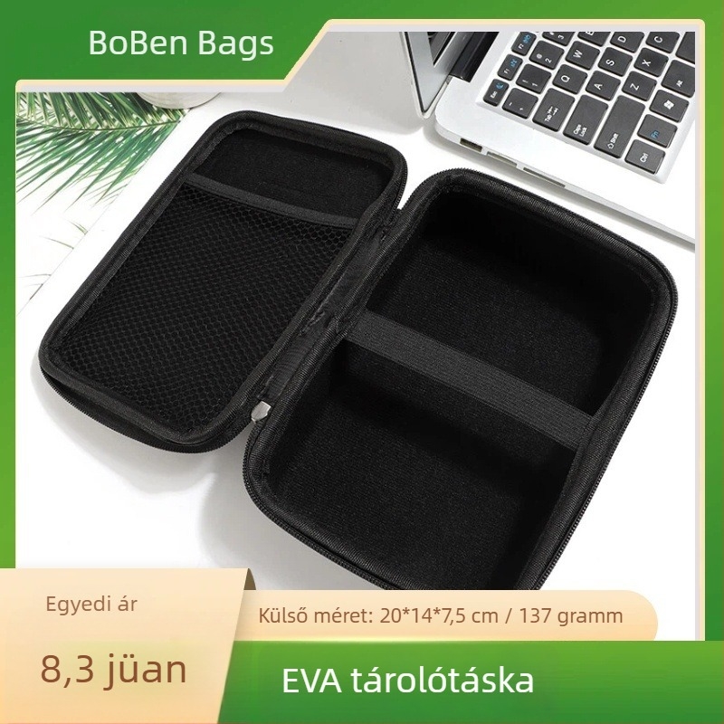 EVA tároló doboz és szerszágtáska, nagy méret, többfunkciós tároló táska, megerősített fejhallgató tok