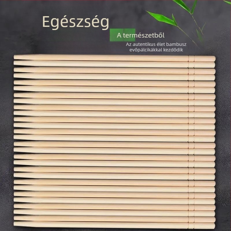 Egyszer használatos bambusz evőpálcikák, egyenként csomagoltak, otthoni és éttermi használatra, kiváló minőségű