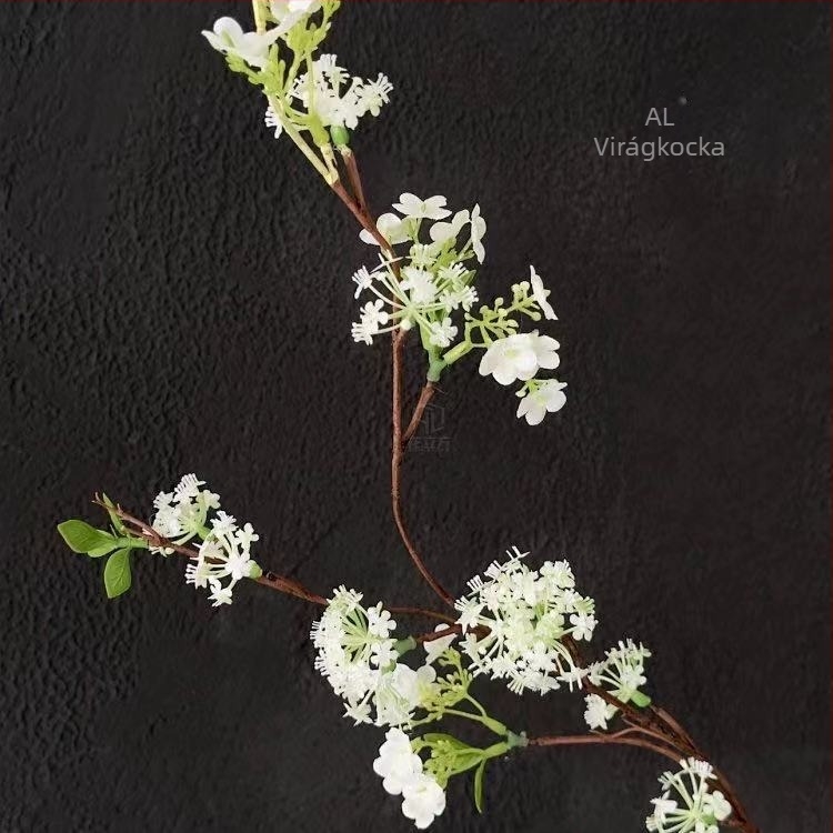 Mesterséges Snow Willow ágak belső dekorációhoz, legfeljebb 10 cm, otthoni virágdekorációk és fotózási kellékek