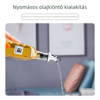 Négyzet alakú, vastag üvegből készült olajtartó készlet a konyhához – olaj, só, szósz és ecet tárolására