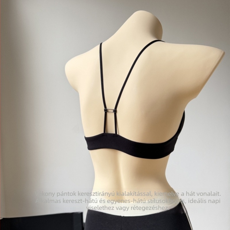 Elöl záródó melltartó, háromszög kosarakkal, kis méretű mellekhez, vékony, vezeték nélküli, varrat nélküli, szép hátsó rész, francia stílus