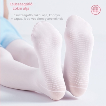 Gyerekeknek szóló vékony táncos harisnyanadrág, nyári csúszásmentes, edzésekre és előadásokra