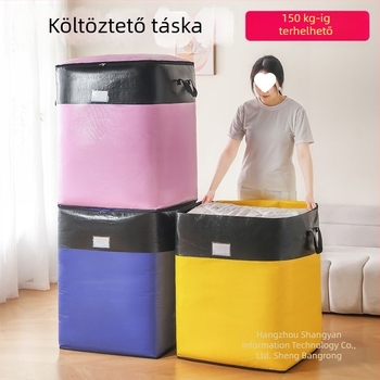 Nagy kapacitású költöztető táska, vastag szövésű tároló- és válogatótáska logisztikához