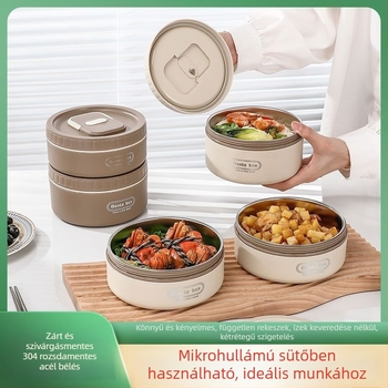 304 rozsdamentes acél ebédes doboz, hordozható Bento, japán stílusú ebédes doboz, leveses tál és zabkása pohár