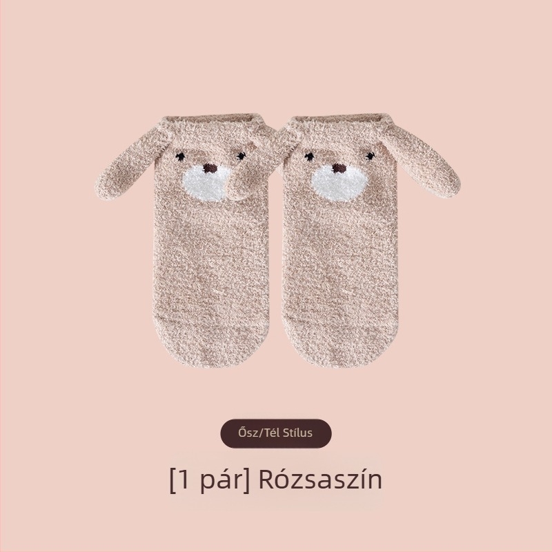 Téli baba zokni velúr béléses, vastag, beltéri csúszásmentes zoknik újszülötteknek és kicsiknek