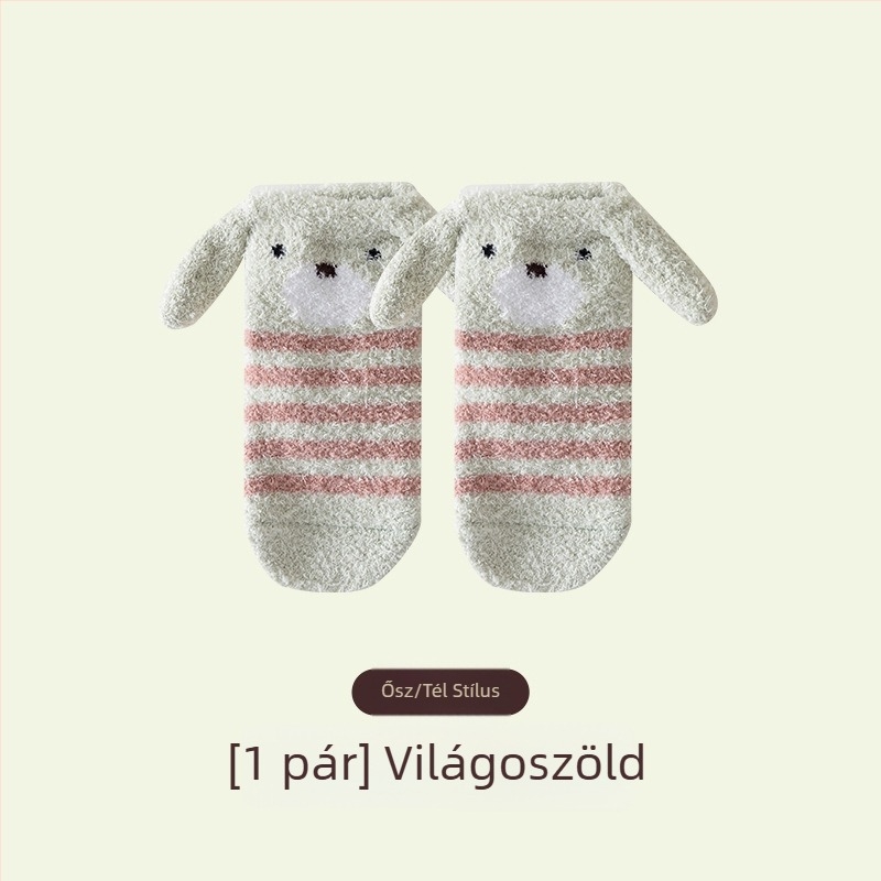 Téli baba zokni velúr béléses, vastag, beltéri csúszásmentes zoknik újszülötteknek és kicsiknek