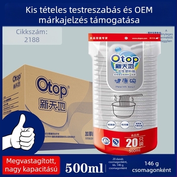 Egyszer használatos műanyag tál, 500 ml, átlátszó hálós mintázat, háztartási használatra