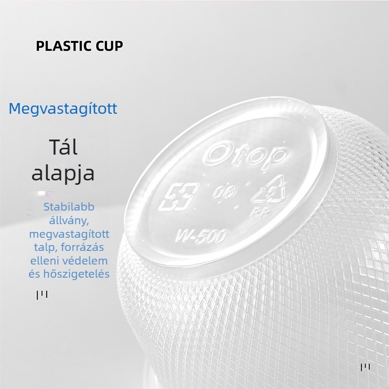 Egyszer használatos műanyag tál, 500 ml, átlátszó hálós mintázat, háztartási használatra