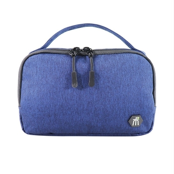 Női denim kozmetikai táska, hordozható clutch utazáshoz