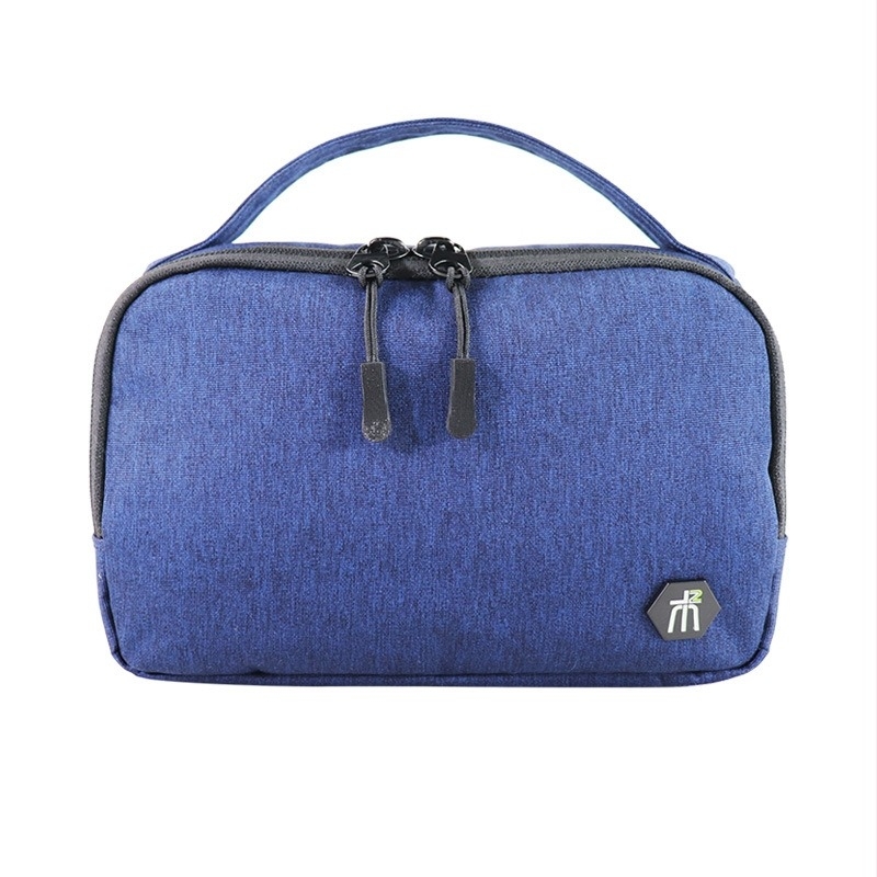 Női denim kozmetikai táska, hordozható clutch utazáshoz