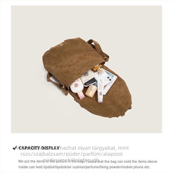 Velúr saddle táska ciucrokkal díszítve, niche retro divat crossbody