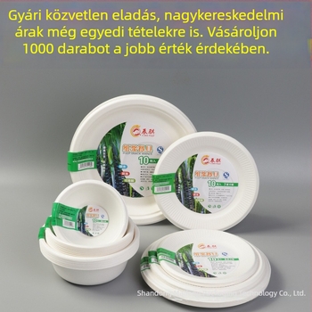 Egyszer használatos papírpulpából készült mély tányérok, Bento-stílusú, 10 darab