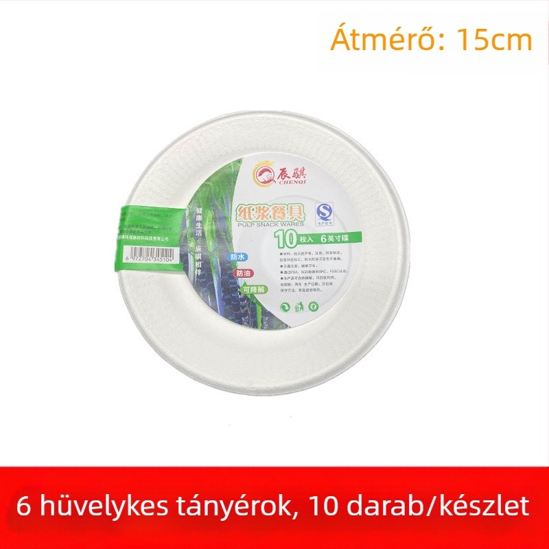 Egyszer használatos papírpulpából készült mély tányérok, Bento-stílusú, 10 darab