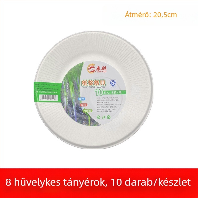 Egyszer használatos papírpulpából készült mély tányérok, Bento-stílusú, 10 darab