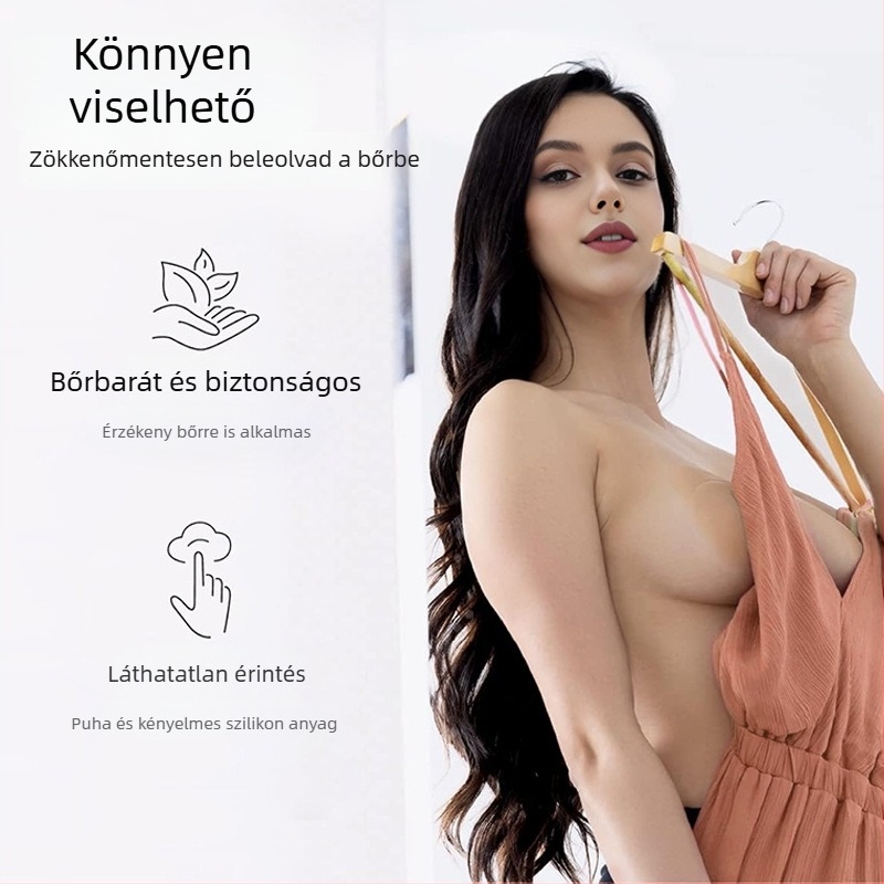 Szilikon mellszívó tapasz, láthatatlan formázás, mellbimbó fedés, ideális menyasszonyi ruhához