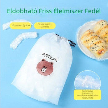Rugalmas fóliafedők hűtőszekrényhez, szakadásmentes, egyszer használatos, élelmiszer-minőségű, hűtőspecifikus, keresztszennyezés elleni védelem, konyhai edények porvédőfedője, testreszabható