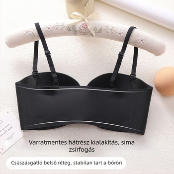 Elöl záródó pánt nélküli melltartó kis mellekhez, láthatatlan, csúszásmentes, varrat nélküli