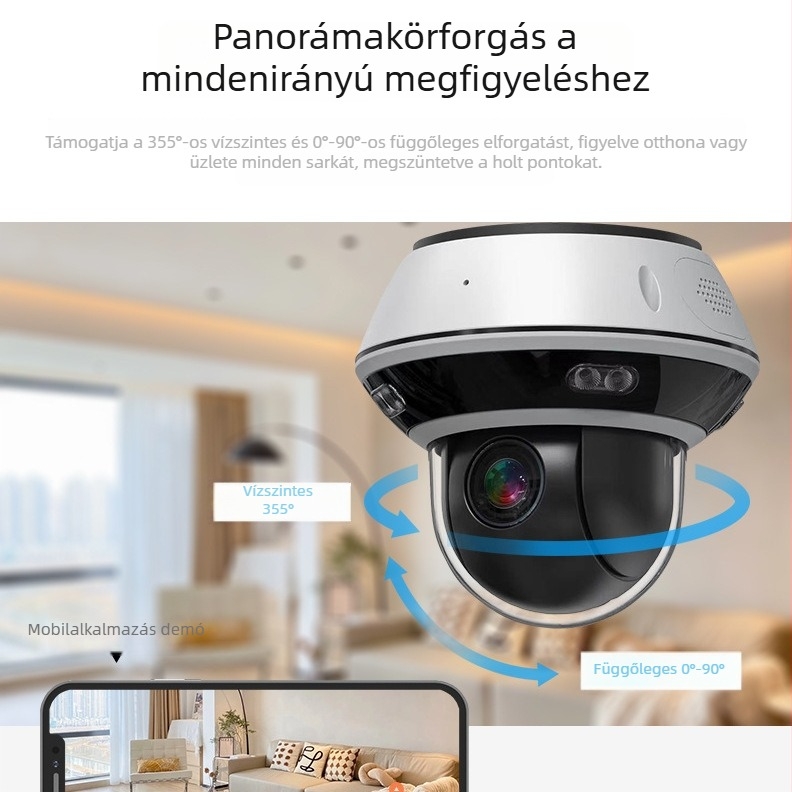 Fém robbanásbiztos PTZ dóm kamera PoE-vel, 4x zoom, infravörös éjjellátás, 8 MP HD