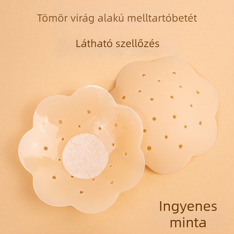 Szilikon melltapasz, szilva virág formájú, légáteresztő, varratmentes, ultra vékony, láthatatlan areola fedése