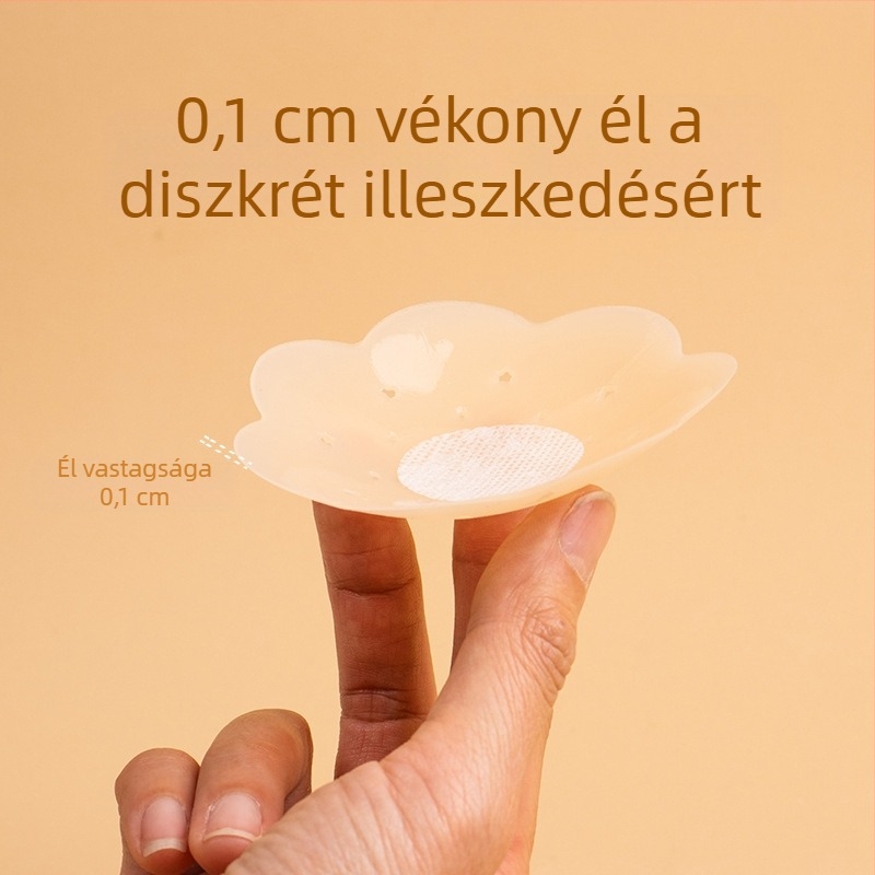 Szilikon melltapasz, szilva virág formájú, légáteresztő, varratmentes, ultra vékony, láthatatlan areola fedése
