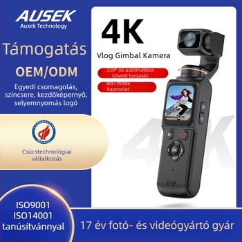 Új 4K kézi akciókamera zsebstabilizátorral utazáshoz és vlogoláshoz, testre szabható