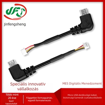Görbe Micro USB–1,25 mm terminálkábel biztonsági kamerákhoz és okos hordozható eszközökhöz