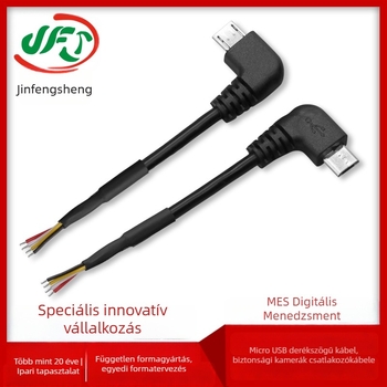 Görbe Micro USB–1,25 mm terminálkábel biztonsági kamerákhoz és okos hordozható eszközökhöz