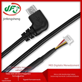 Görbe Micro USB–1,25 mm terminálkábel biztonsági kamerákhoz és okos hordozható eszközökhöz