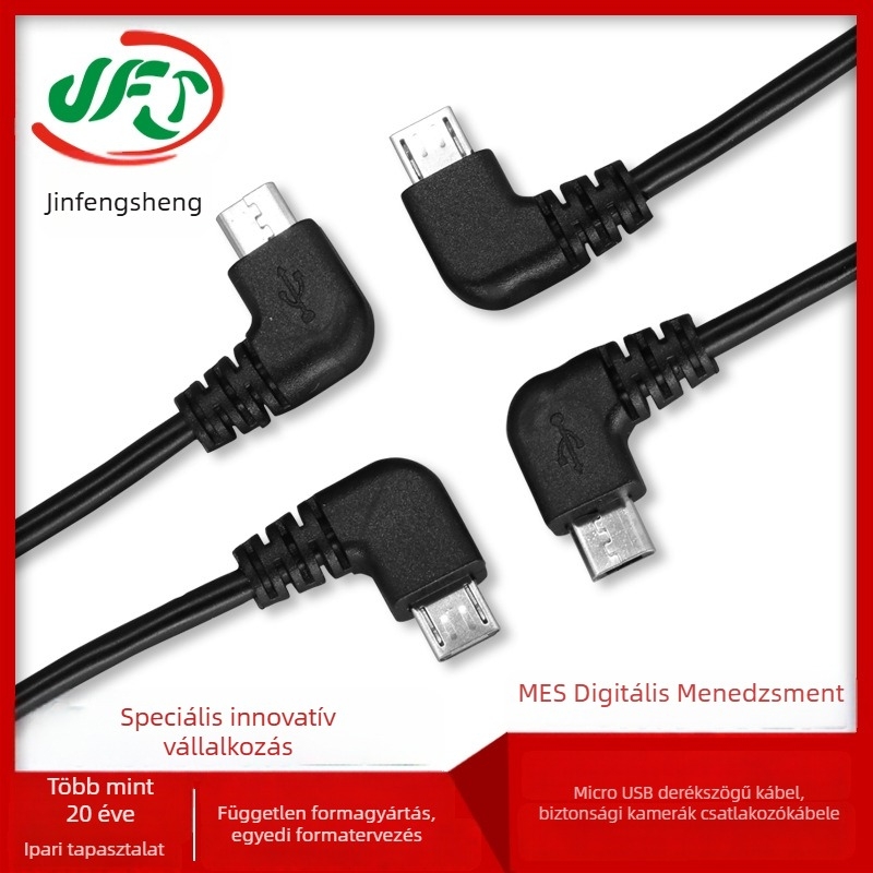 Görbe Micro USB–1,25 mm terminálkábel biztonsági kamerákhoz és okos hordozható eszközökhöz