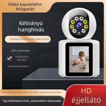 Kétirányú videó megfigyelő kamera egy érintéses hívással és hangalapú interkommal, HD okos ápolómonitor idős és gyerekek számára