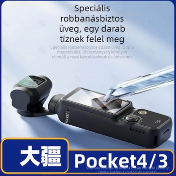 DJI Pocket 3 edzett üveg lencsevédő